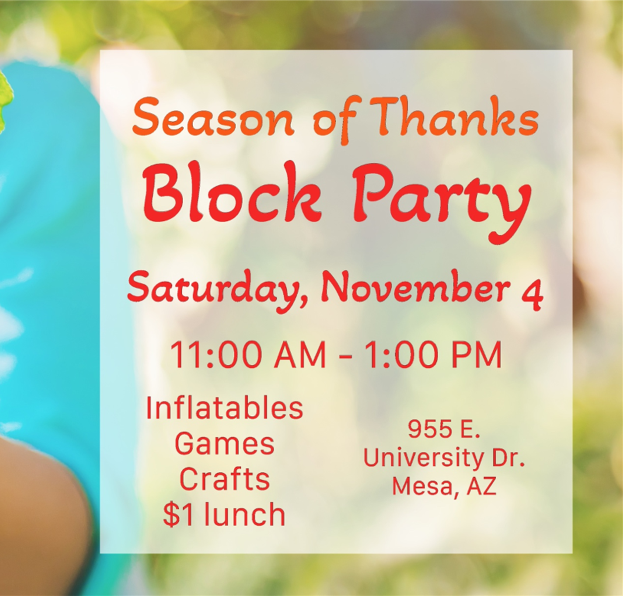 Season of Thanks Block Party